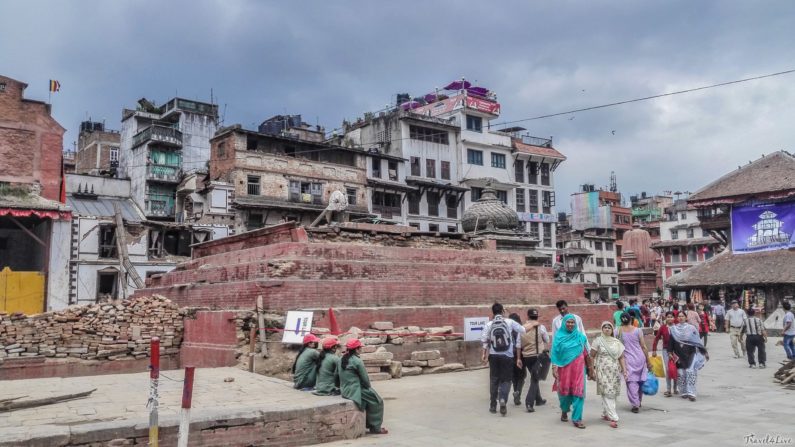 Катманду, разрушения на площади Дурбар